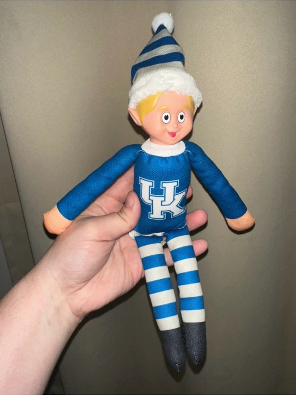 University of Kentucky Wildcats team elf Christmas shelf elf